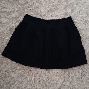 Gap Black Brocade Patterned Fully Lined Mini Short Skirt Sz 14